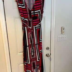 Worthington Asymmetrical Dress - Pink, Black, White